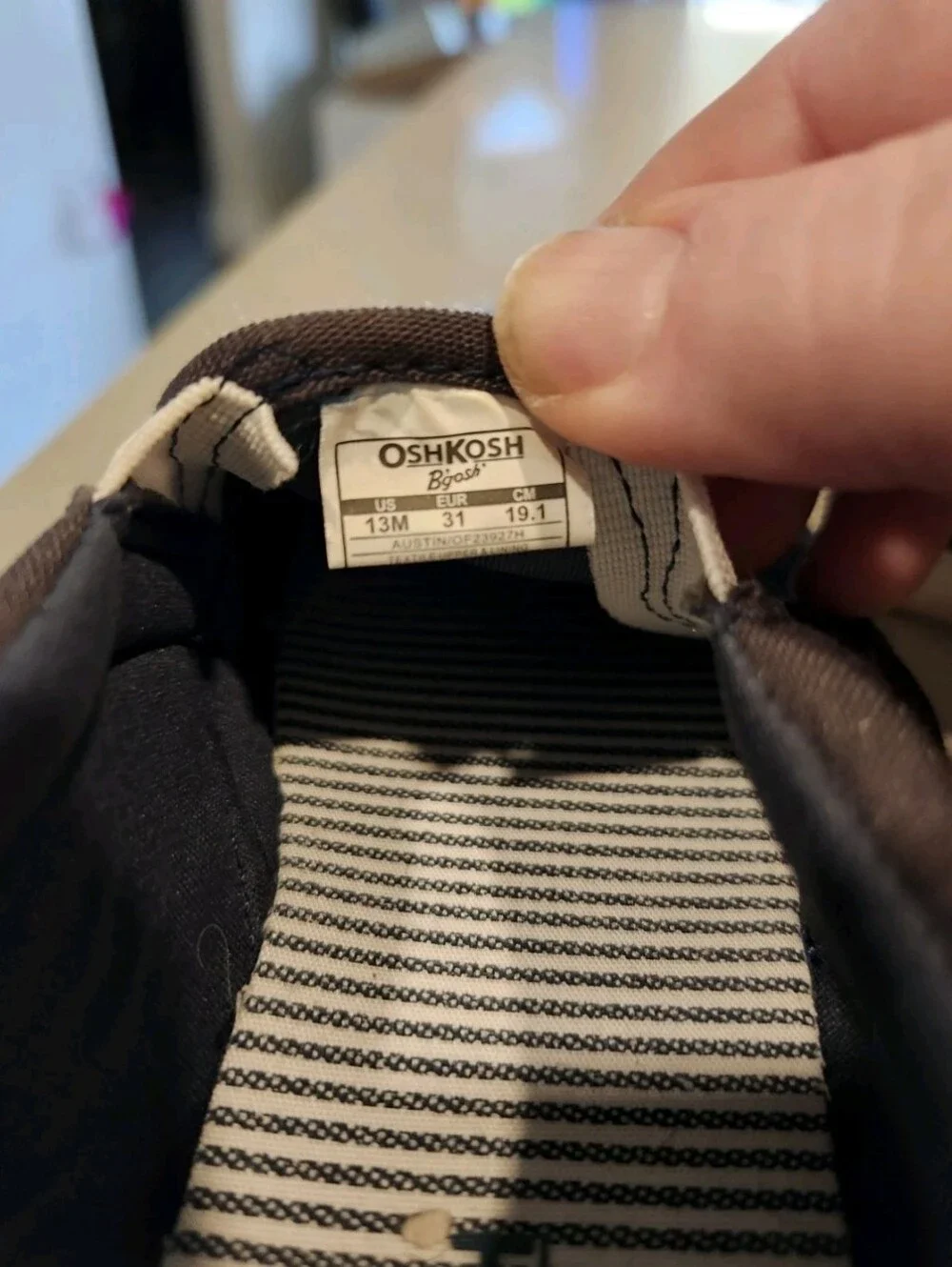 OshKosh B’gosh Toddler Boys Canvas Slip-On Sneakers Blue SZ 13M